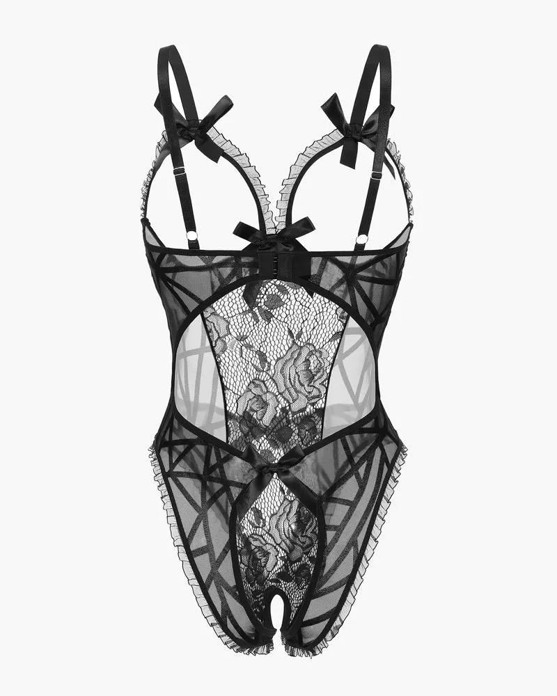 Halloween Lingerie Sexy Lace Mini Bodysuit