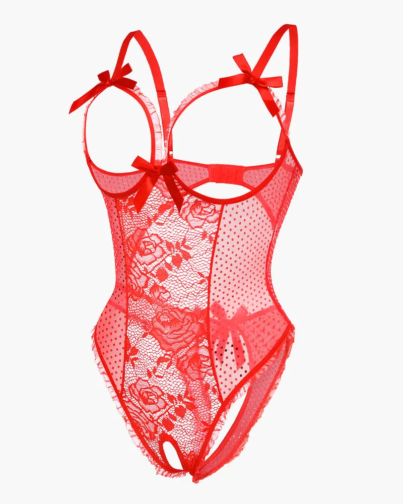 Halloween Lingerie Sexy Lace Mini Bodysuit