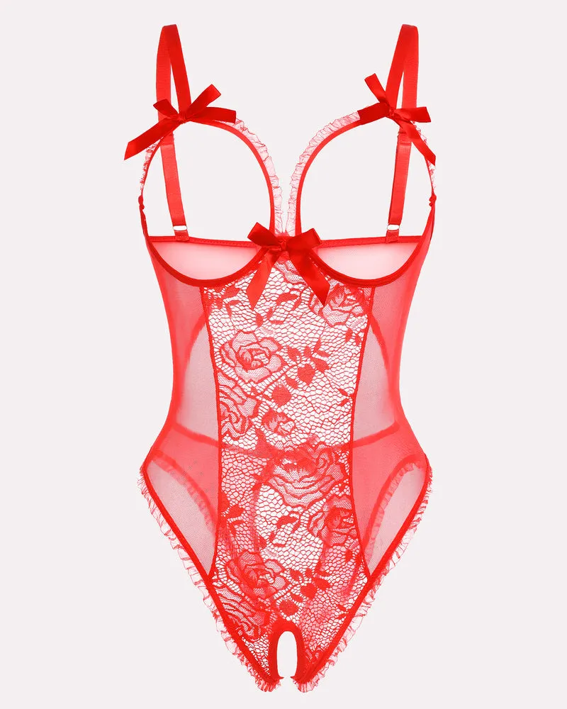 Halloween Lingerie Sexy Lace Mini Bodysuit