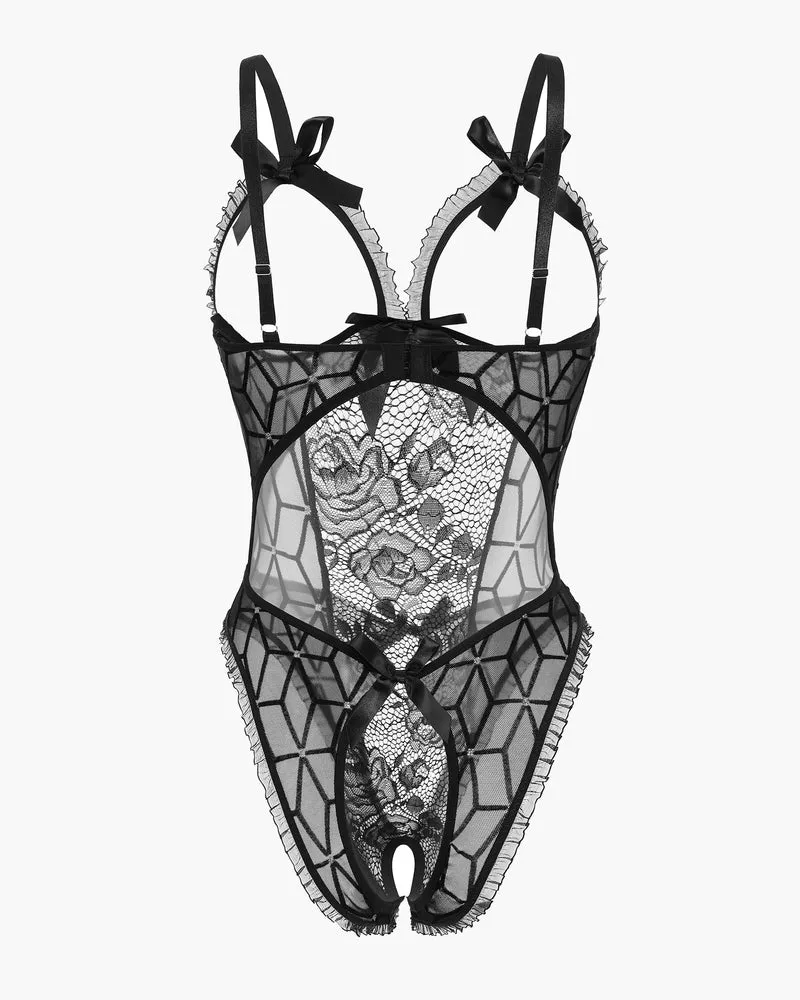 Halloween Lingerie Sexy Lace Mini Bodysuit