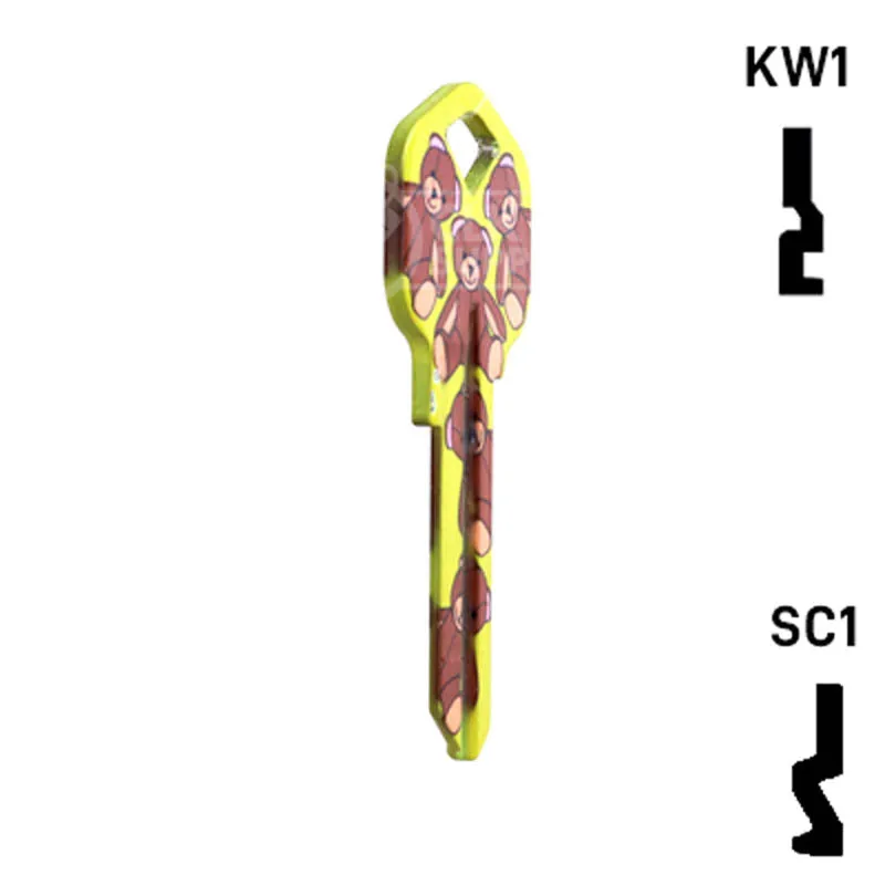 Happy Keys- Teddy Bear Key (Choose Keyway)