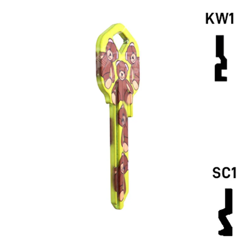 Happy Keys- Teddy Bear Key (Choose Keyway)
