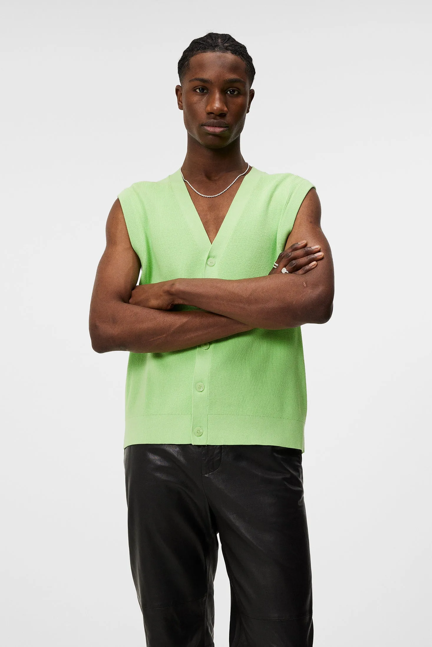 Hugo Cardigan Vest / Paradise Green