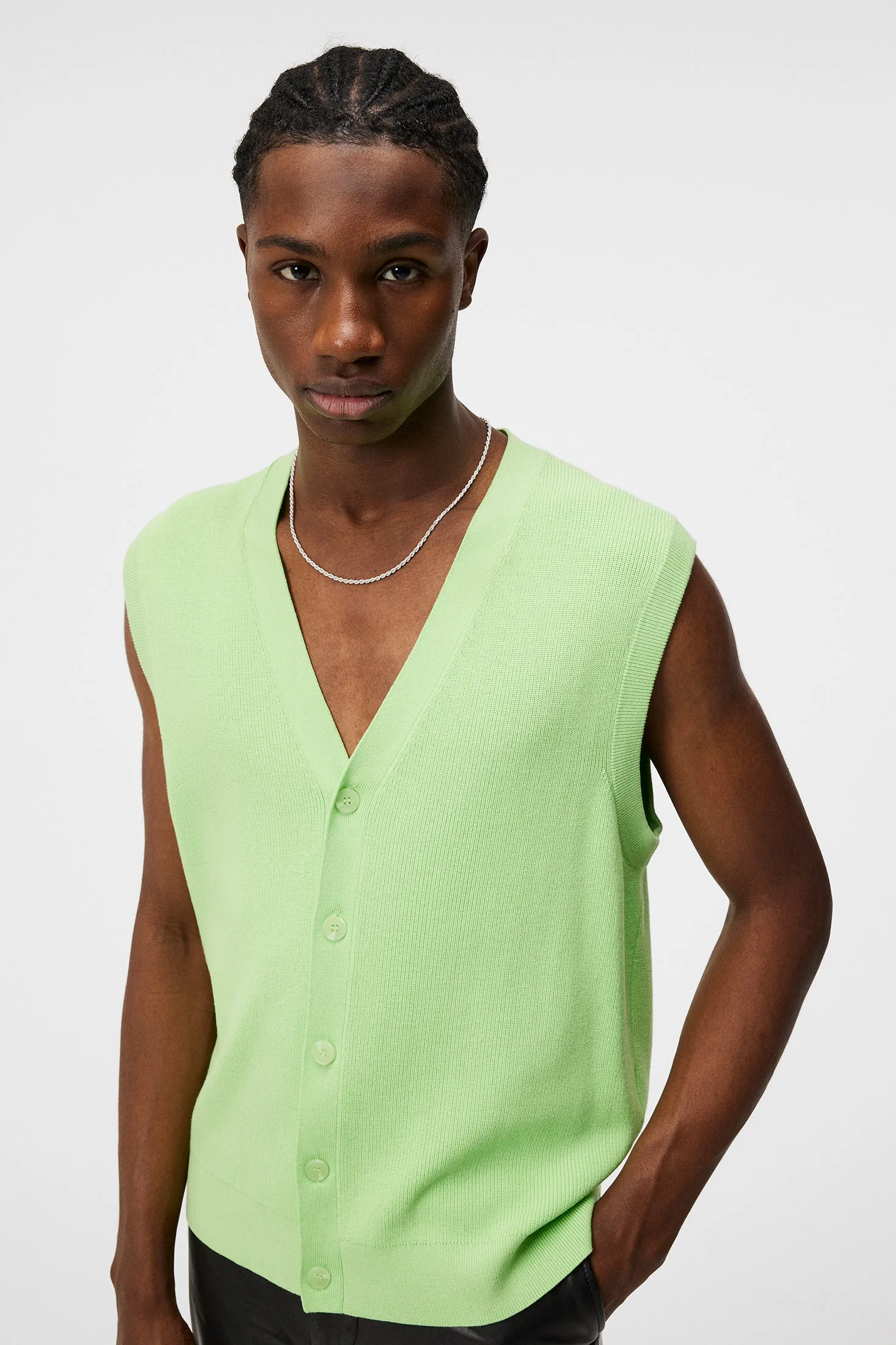 Hugo Cardigan Vest / Paradise Green