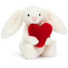 Jellycat Bashful Rabbit With Heart Small 18 cm