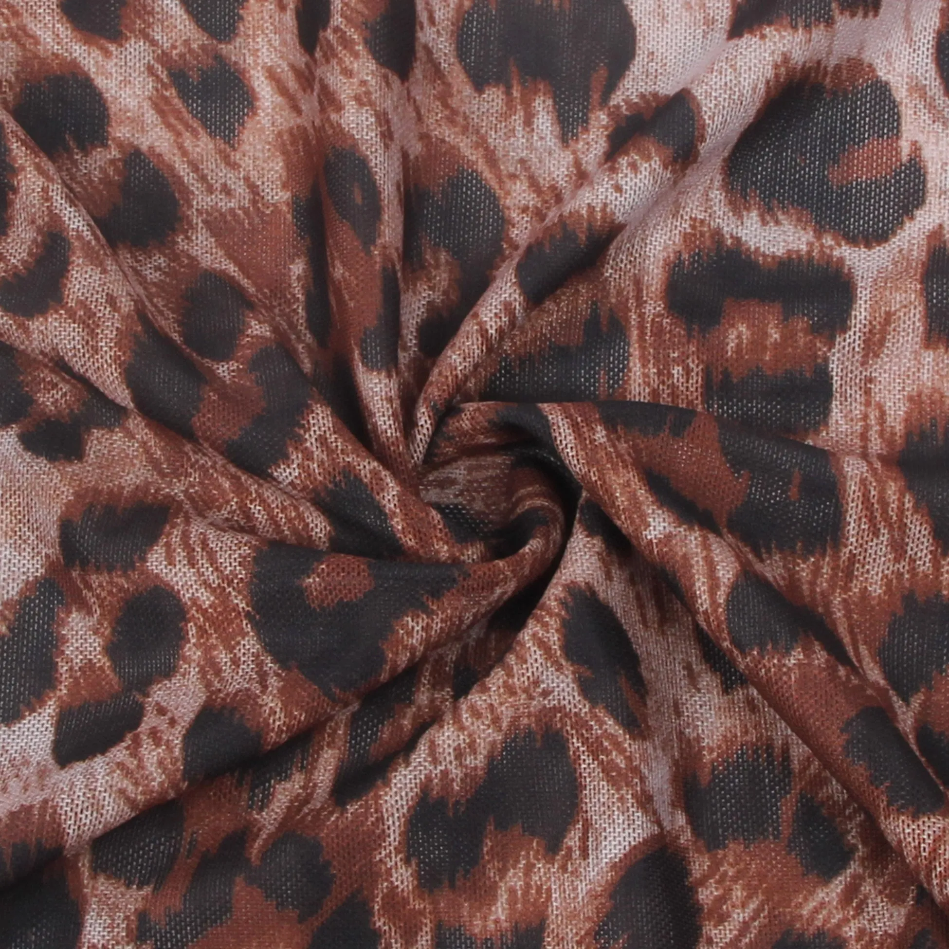 Leopard Print Mesh Lace Side Slit Sexy Lingerie & Chains