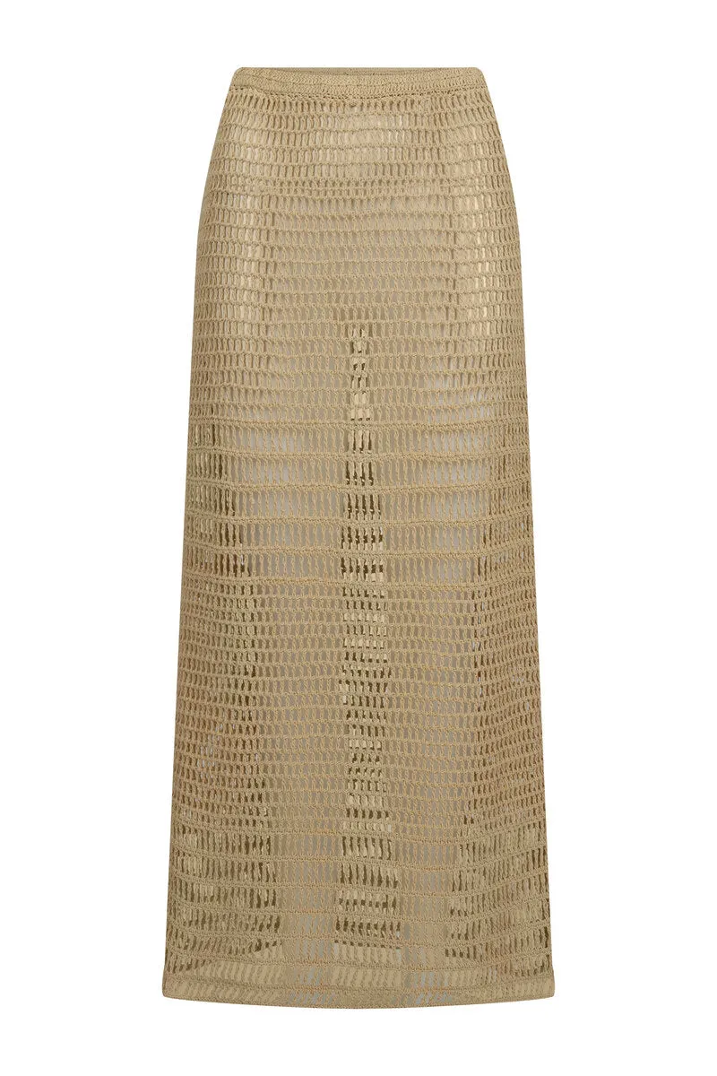 LET IT FLOW CROCHET SKIRT - NATURAL