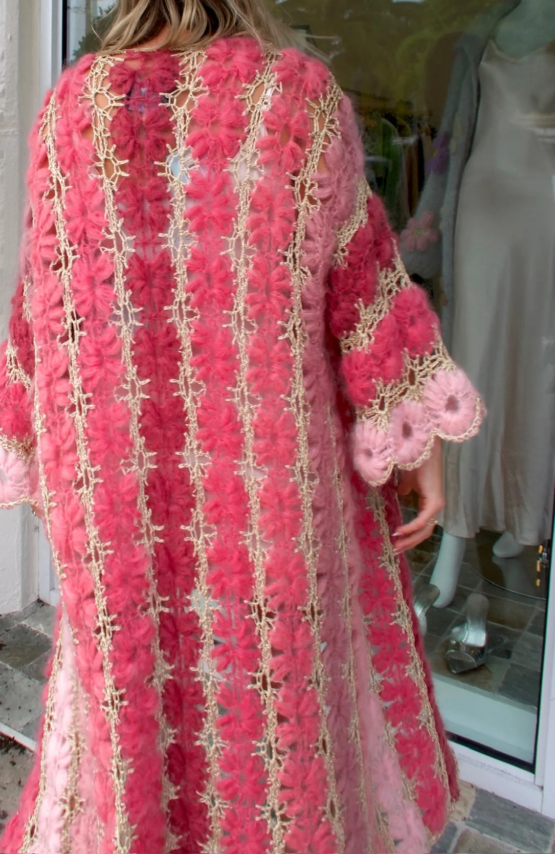 Marigold Ombre Cardigan Long - Pink