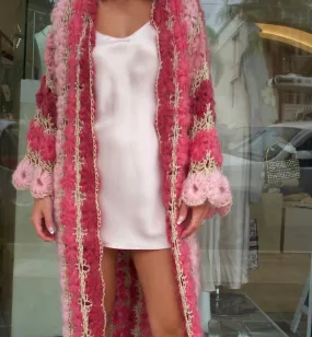Marigold Ombre Cardigan Long - Pink