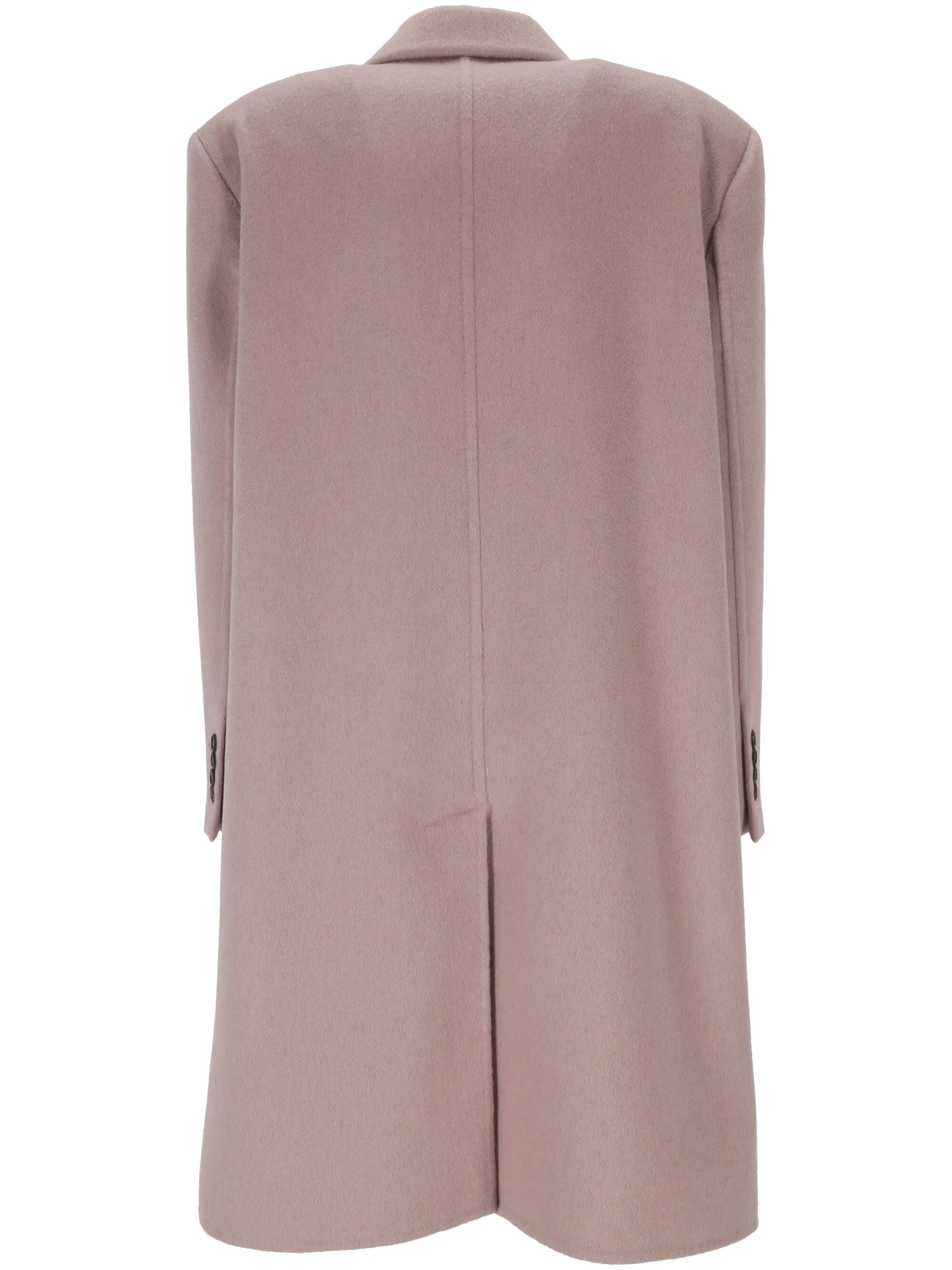Mauve Double-Breasted Cashmere Coat