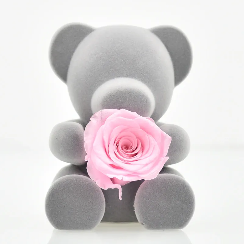 Mini Teddy Bear With Rose