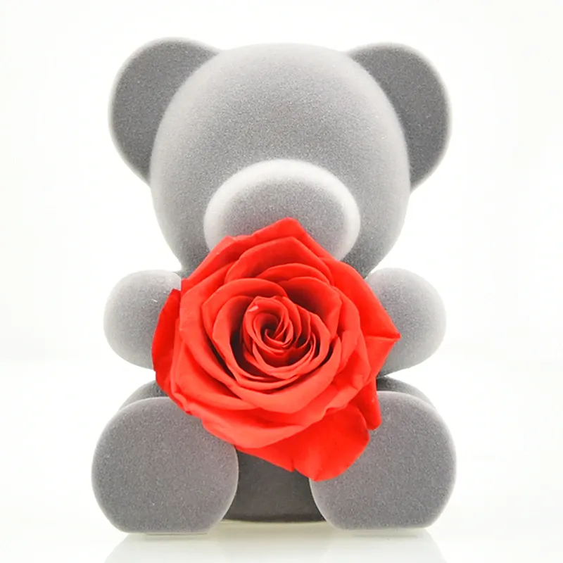 Mini Teddy Bear With Rose