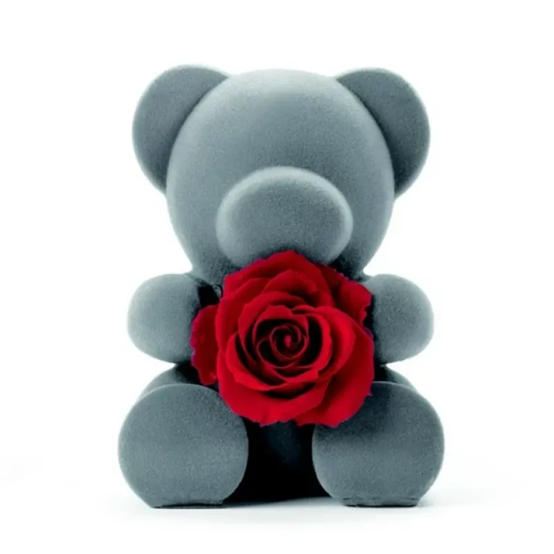 Mini Teddy Bear With Rose
