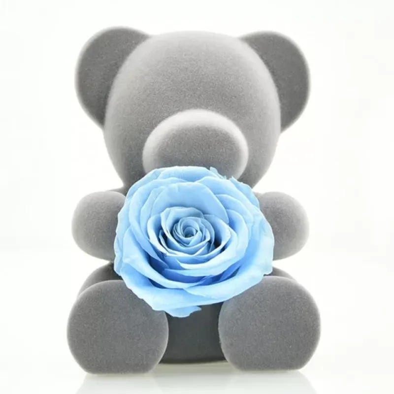 Mini Teddy Bear With Rose