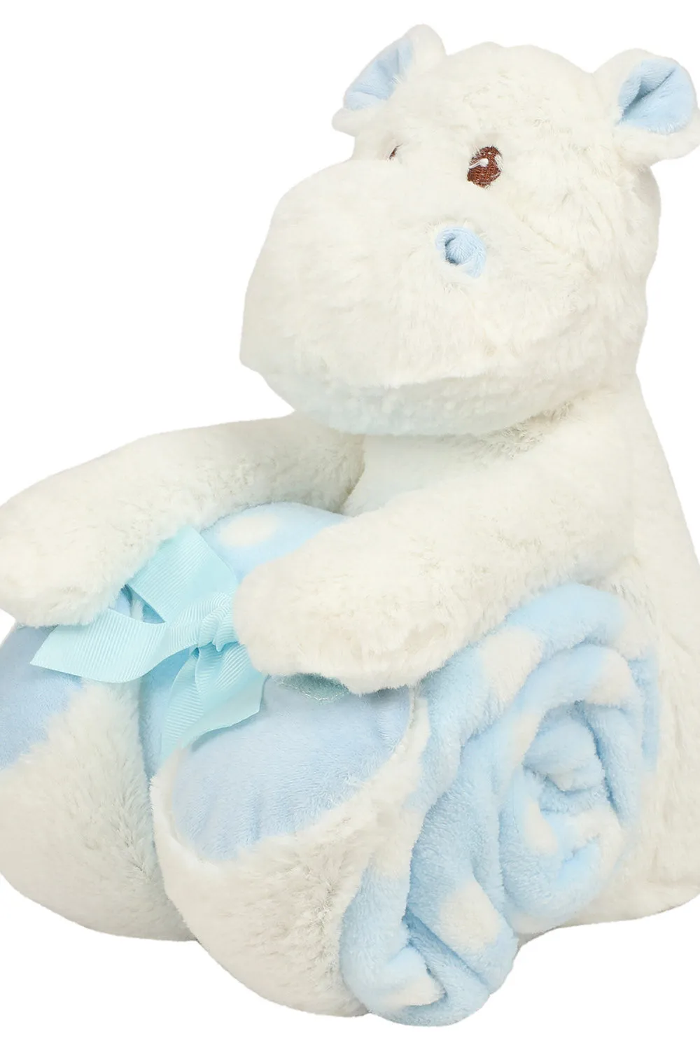 Mumbles Hippo With Blue Blanket