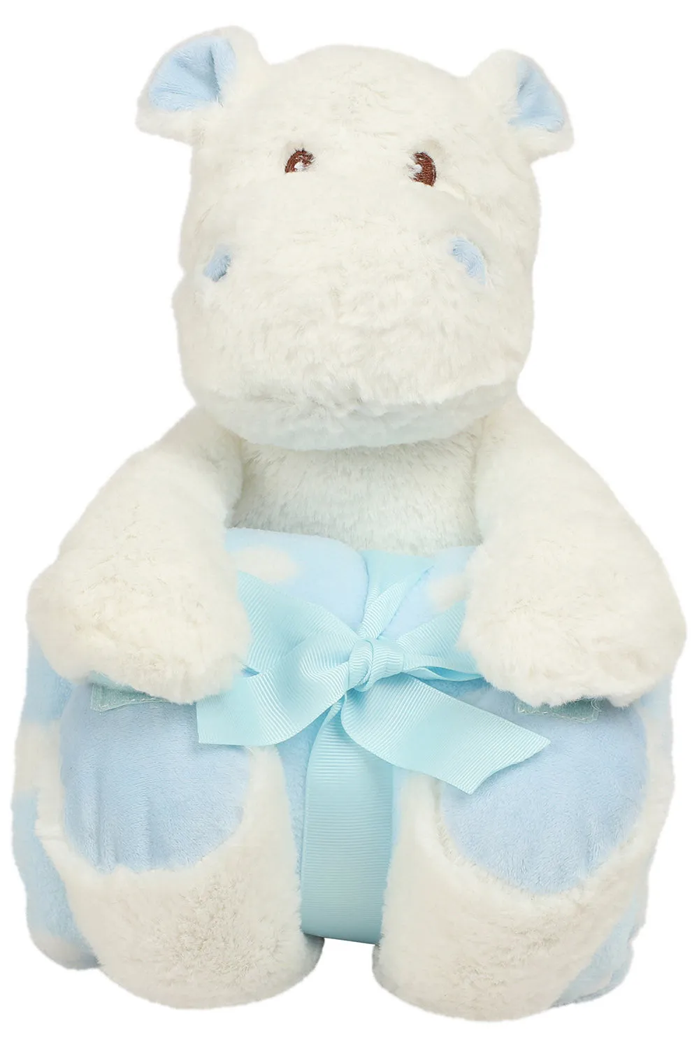 Mumbles Hippo With Blue Blanket