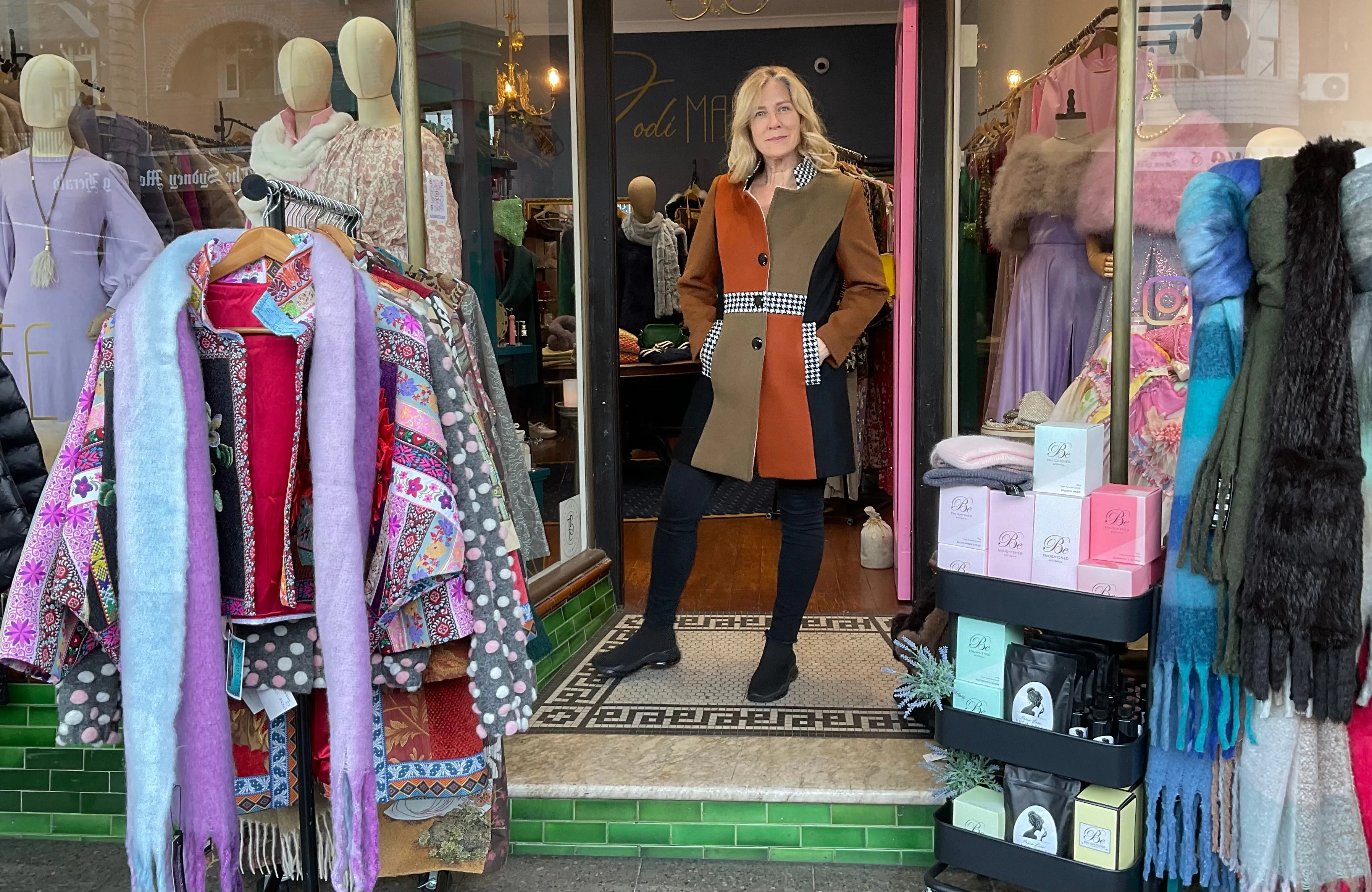 Myra Jess - Cashmere Jacket - Handmade - Tan  Black