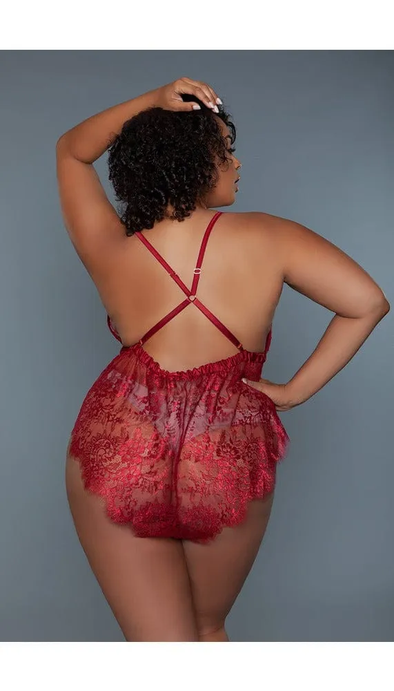 Nancy Lace V-neck Teddy
