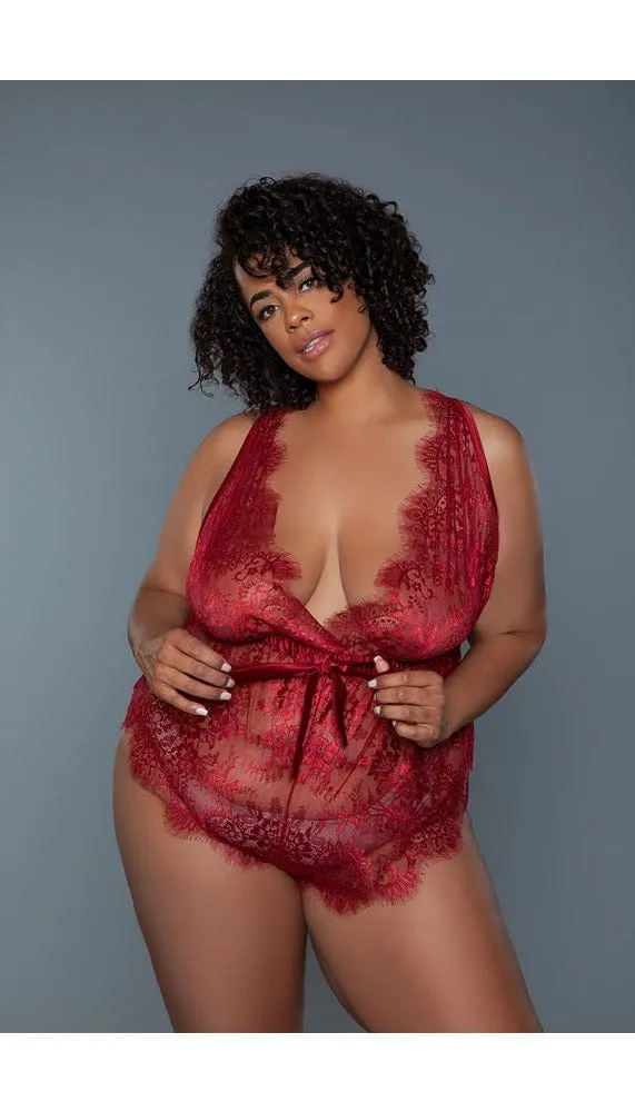 Nancy Lace V-neck Teddy
