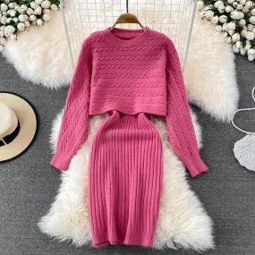 No Big Surprise Knitted Midi Dress