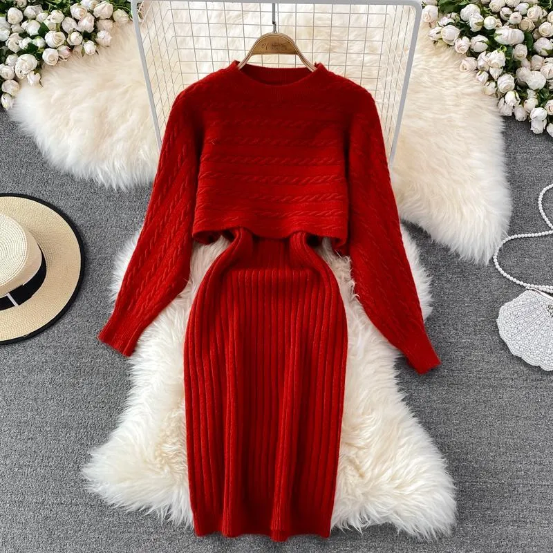 No Big Surprise Knitted Midi Dress