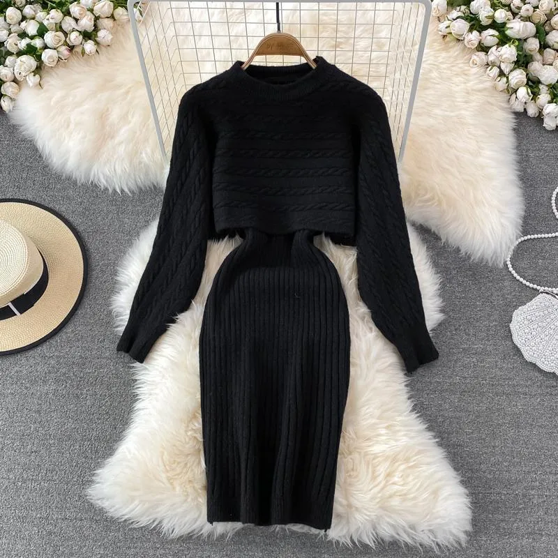 No Big Surprise Knitted Midi Dress