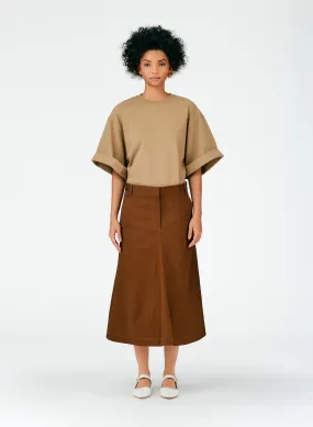 Organic Cotton Twill Maxi Aline Skirt