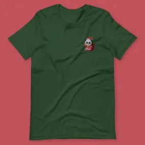 Panda Santa Embroidered T-Shirt