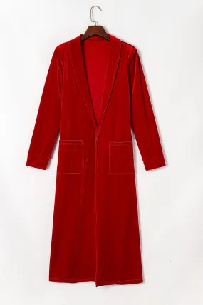 Red Velvet Cardigan
