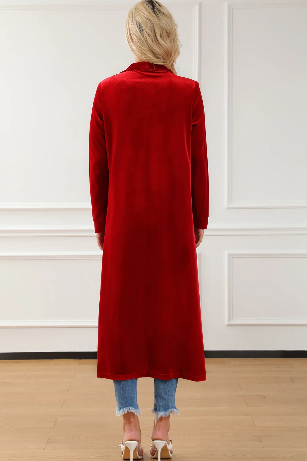 Red Velvet Cardigan