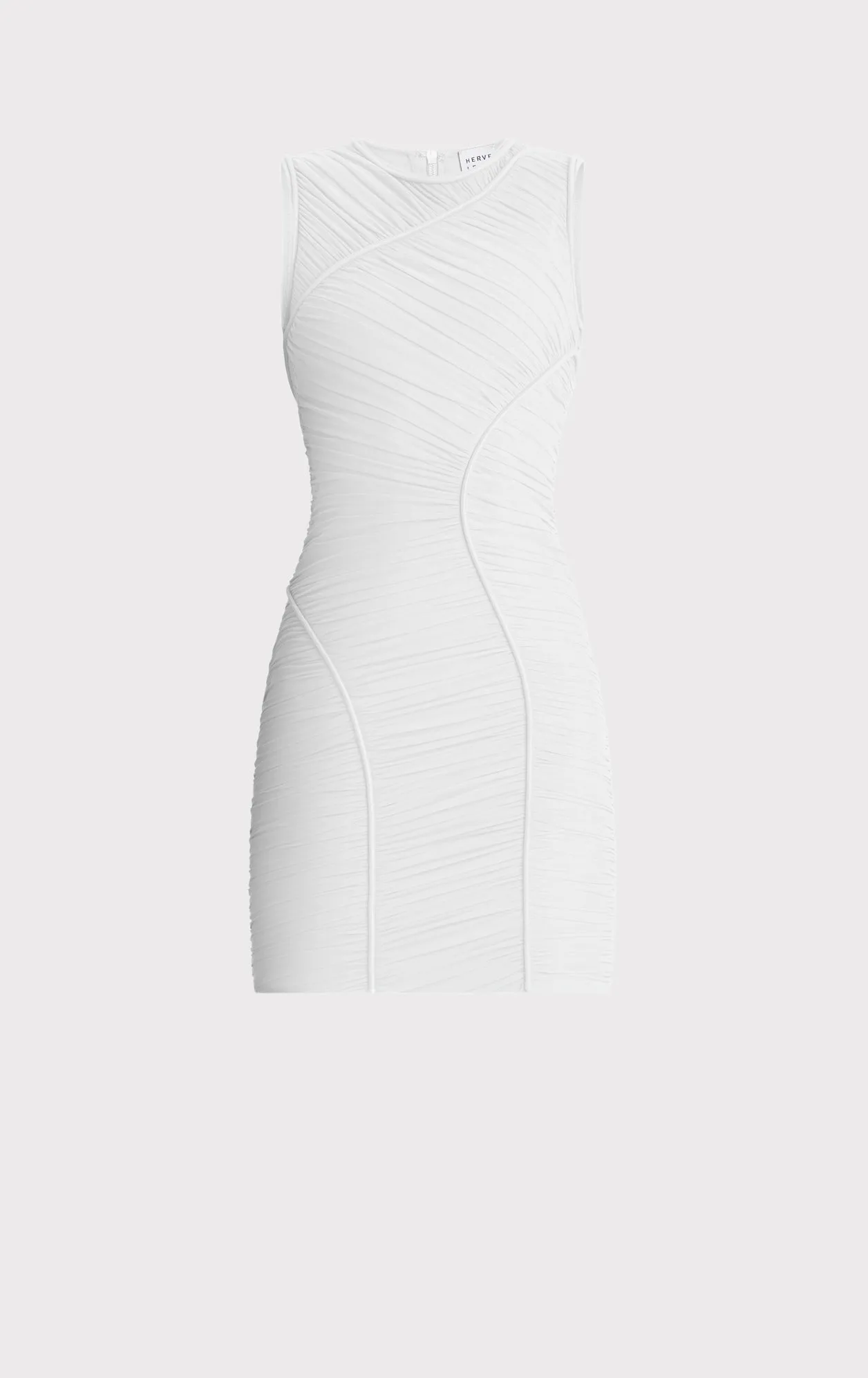 RUCHED MESH MINI DRESS