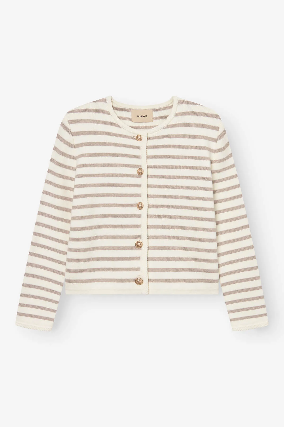 Sienna Cardigan - Striped Beige