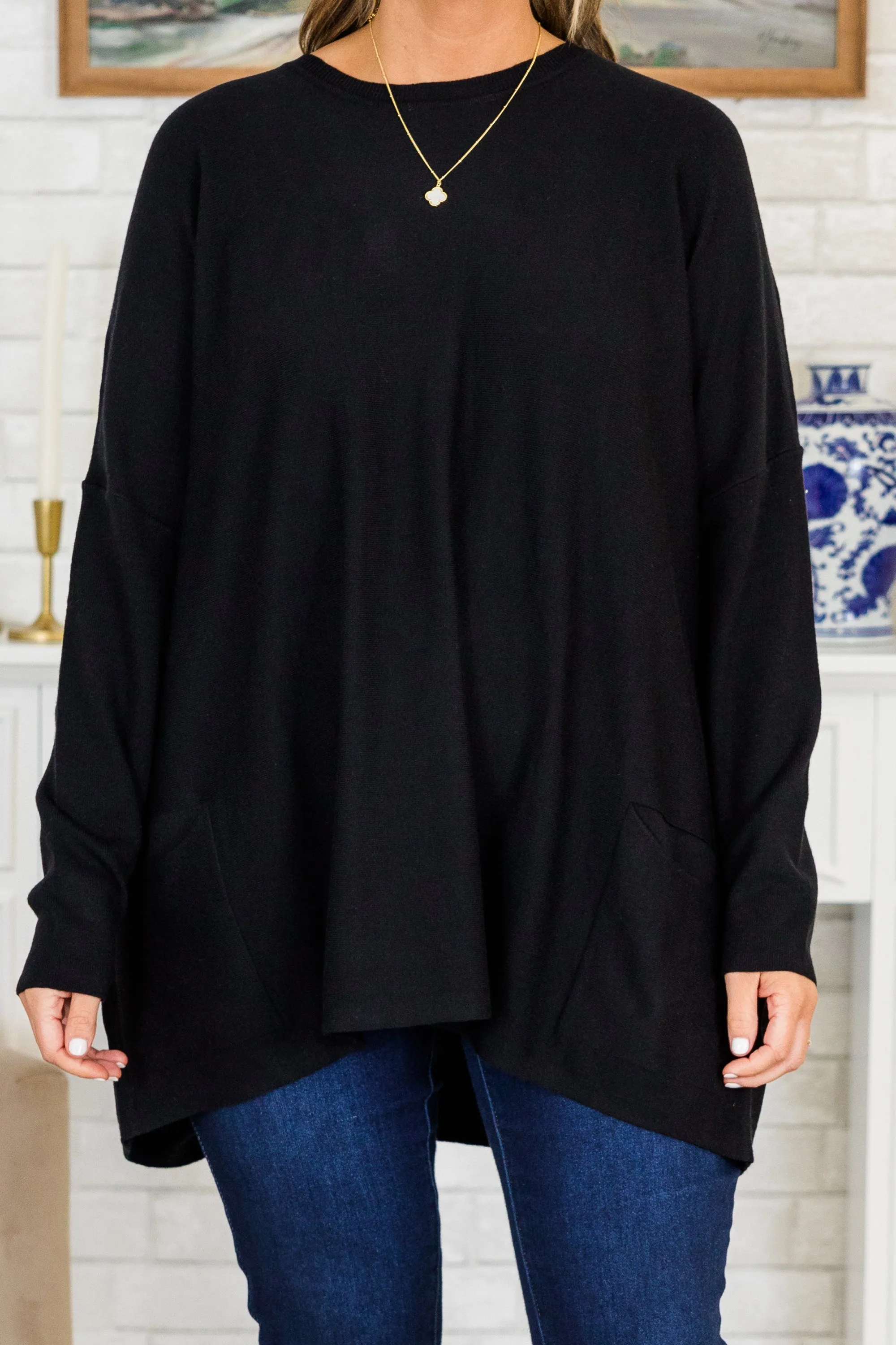 Snow Whispers Tunic, Black