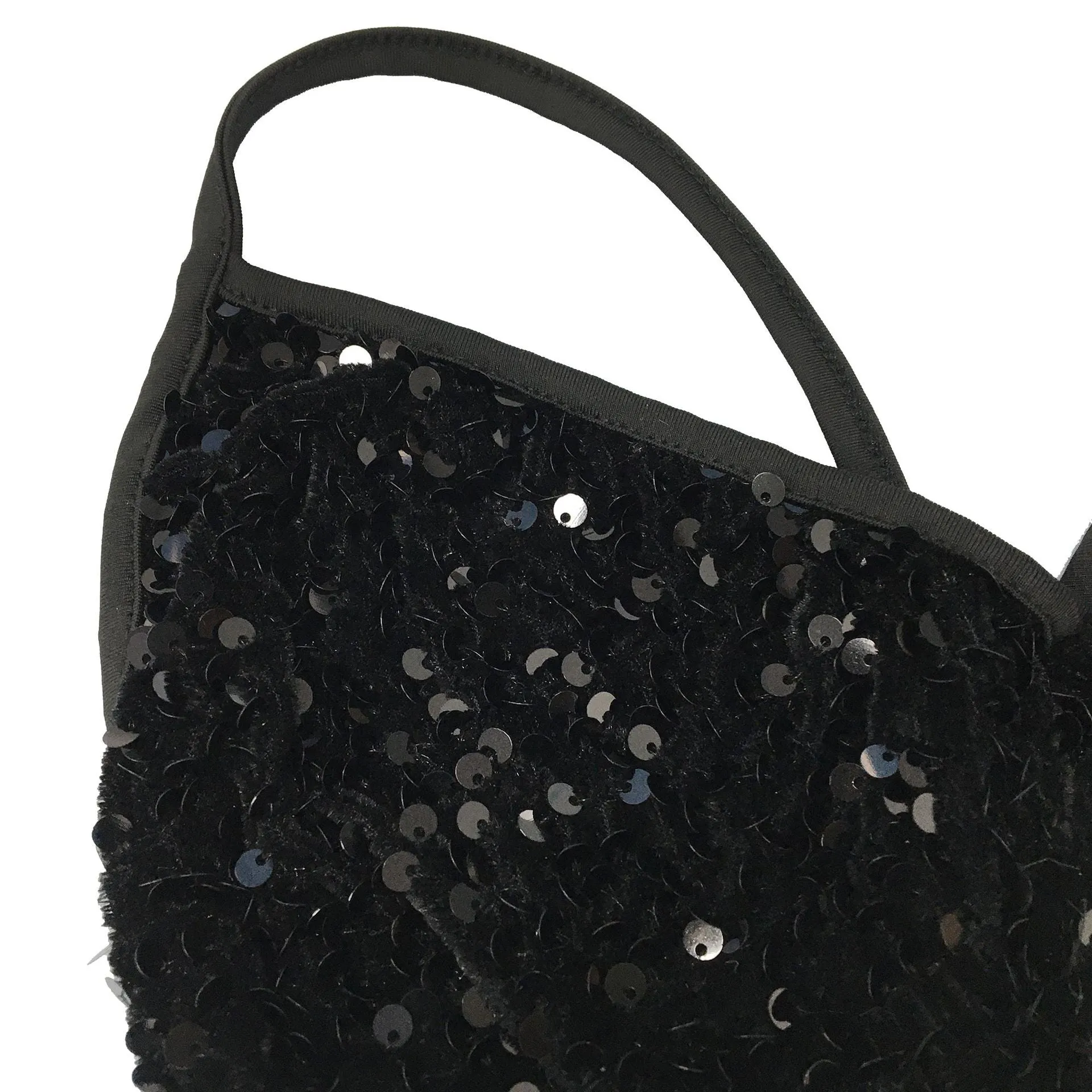 Sultry Sequin-Embellished V-Neck Midi Slip Sparkly Dress in Solid Color