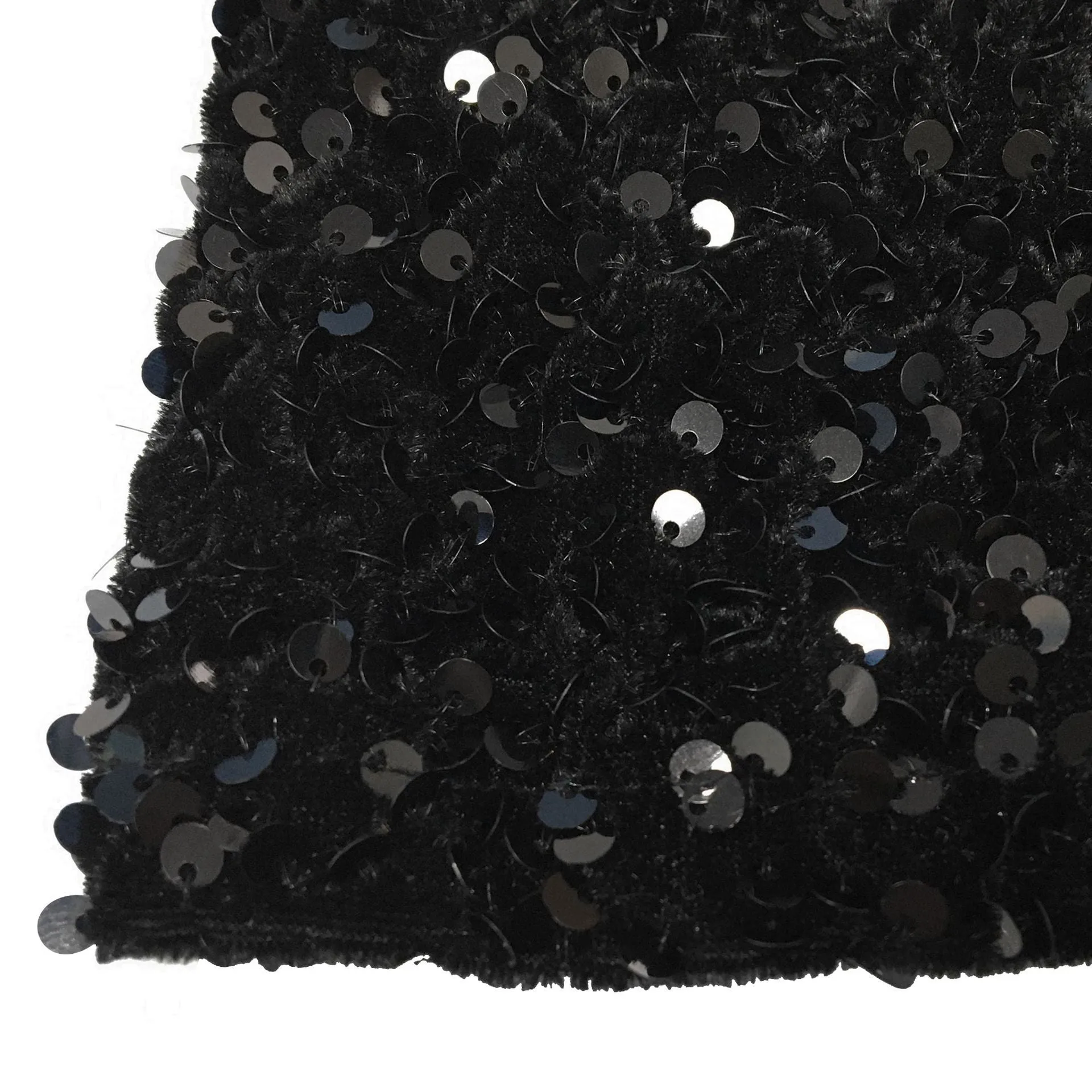 Sultry Sequin-Embellished V-Neck Midi Slip Sparkly Dress in Solid Color