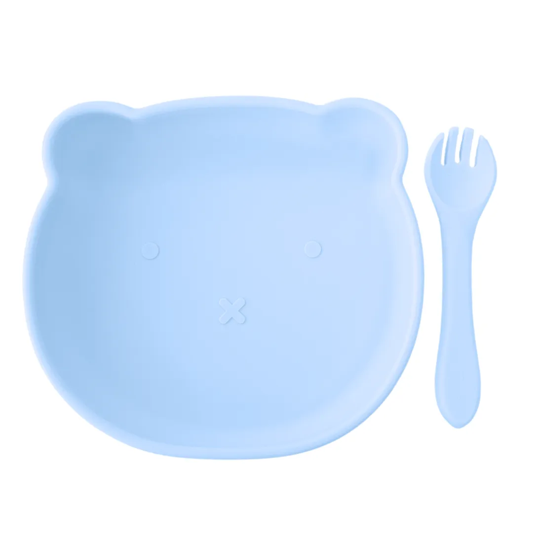 Sundae Bébé - Teddy Bear Picnic Silicone Dinner Set (Blueberry)
