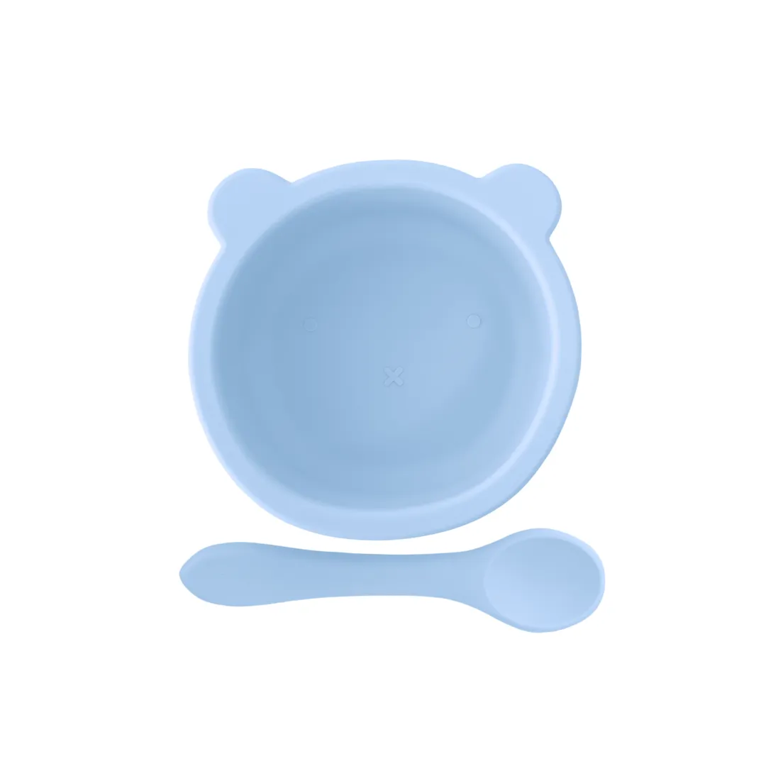 Sundae Bébé - Teddy Bear Picnic Silicone Dinner Set (Blueberry)