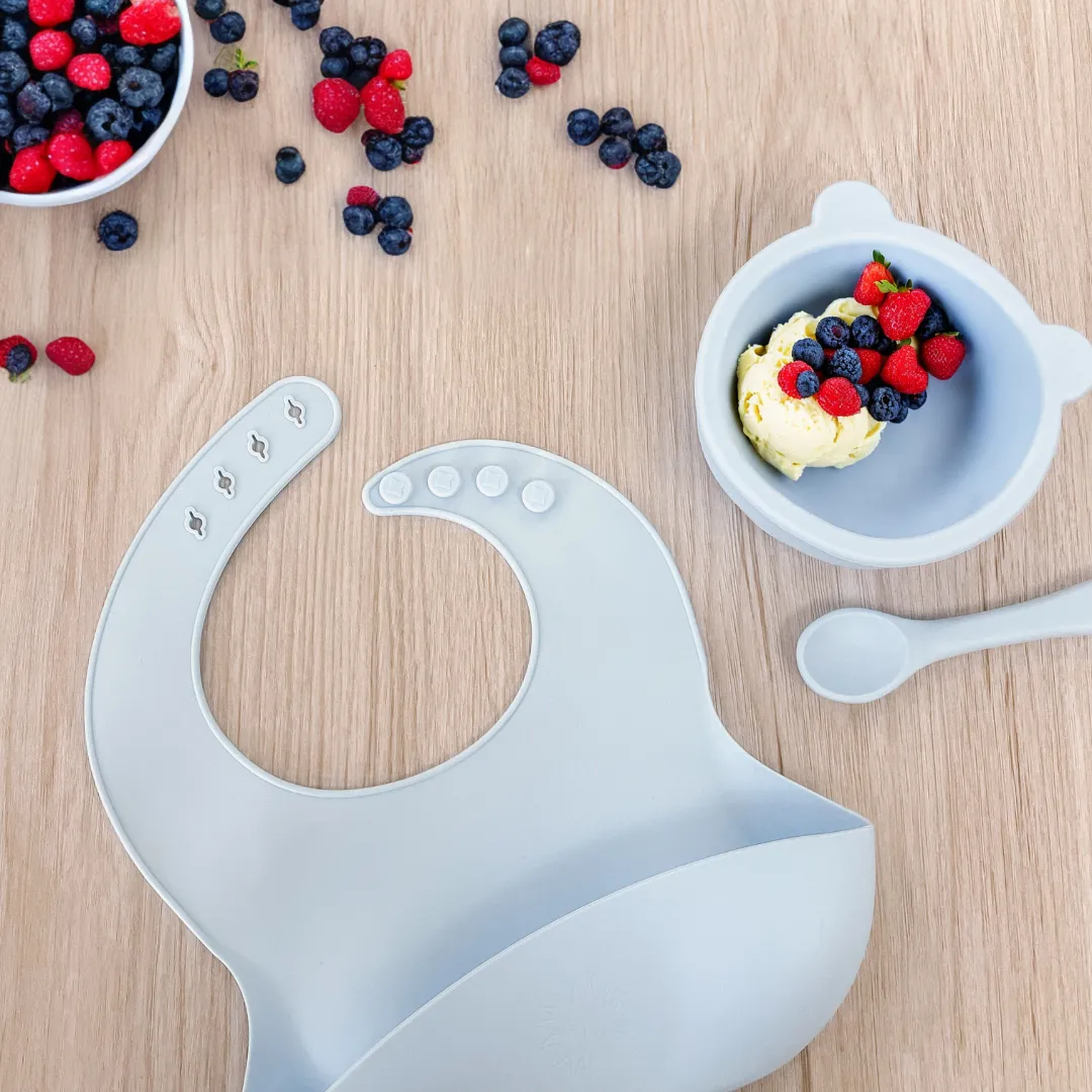 Sundae Bébé - Teddy Bear Picnic Silicone Dinner Set (Blueberry)