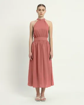 The Massena  Ivory Pink Cotton Dress