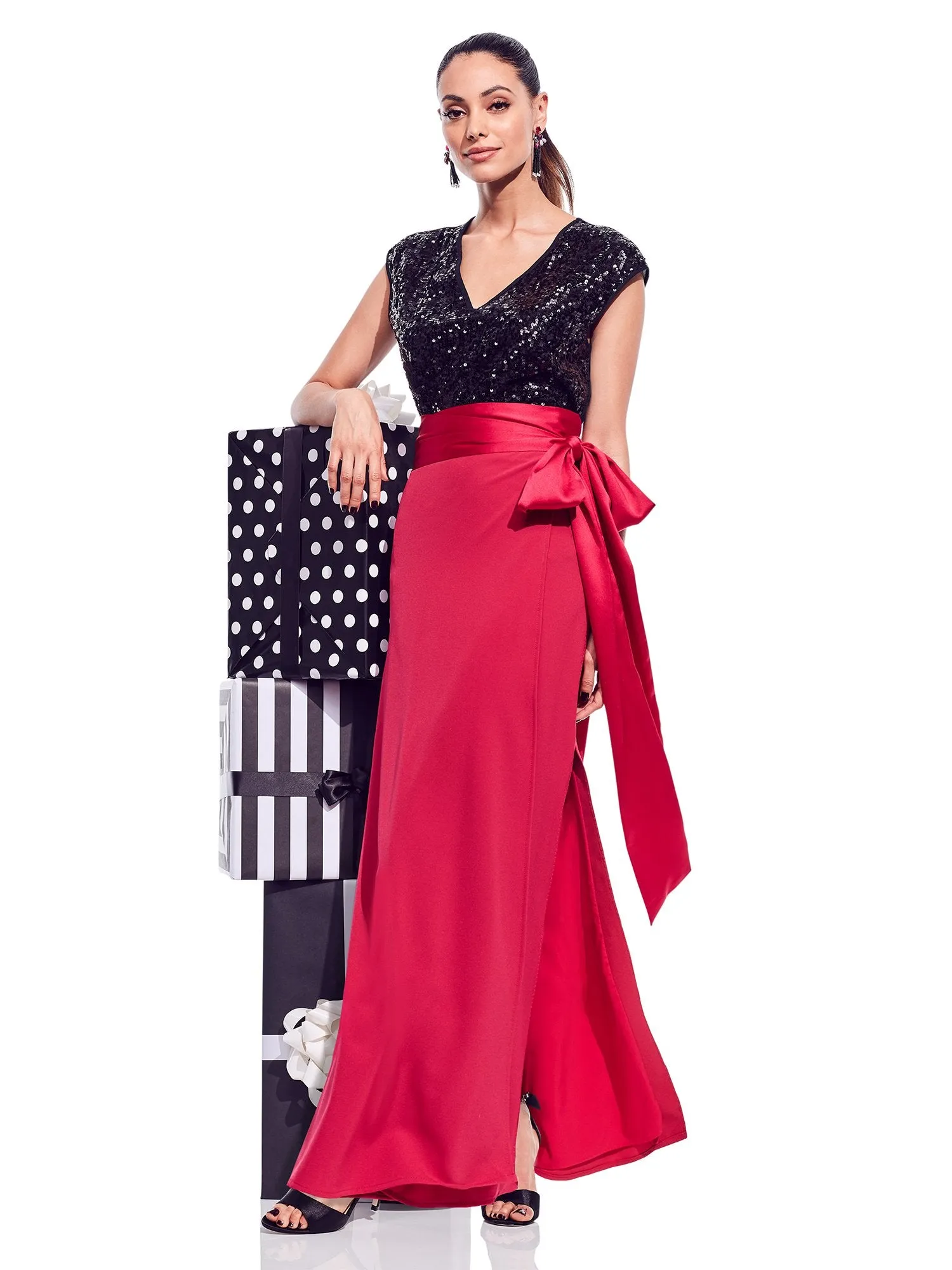 Tie-Front Wrap Maxi Skirt