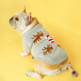 Trendy Christmas Print Warm Sweater for French Bulldog