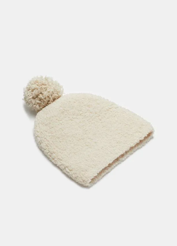 Vince - Teddy Pom Beanie Sandalwood