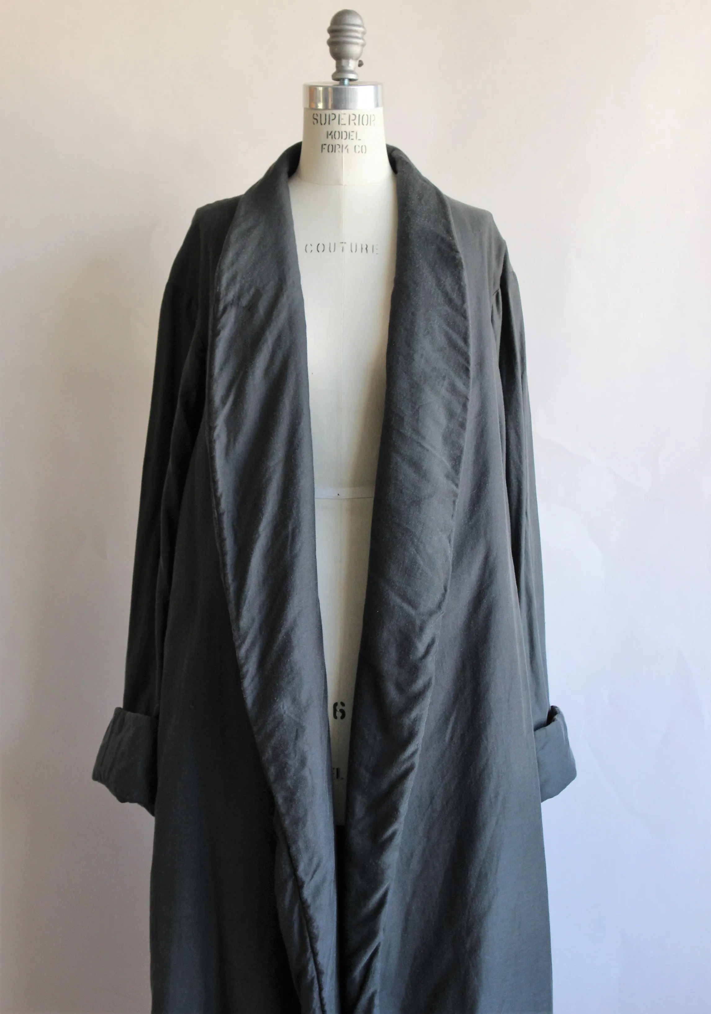 Vintage Full Length Gray Coat, Hollywood Costume