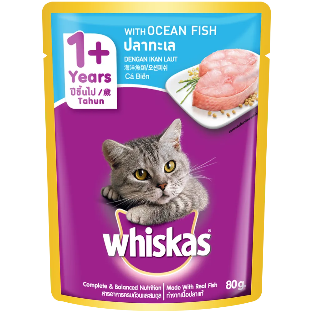 Whiskas Pouch 1  Years Ocean Fish 80g