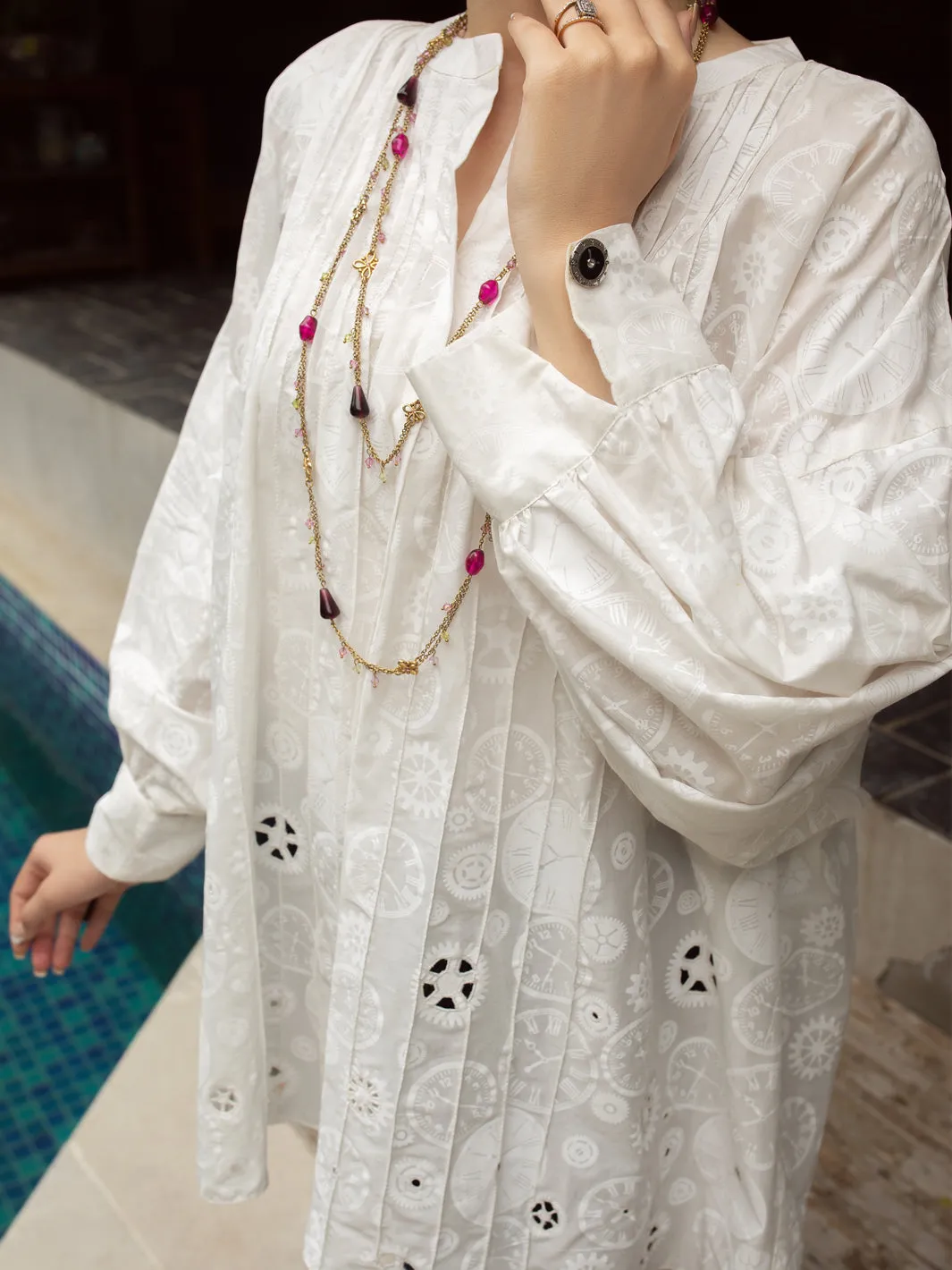 White Lawn Tunic - AL-LK-839