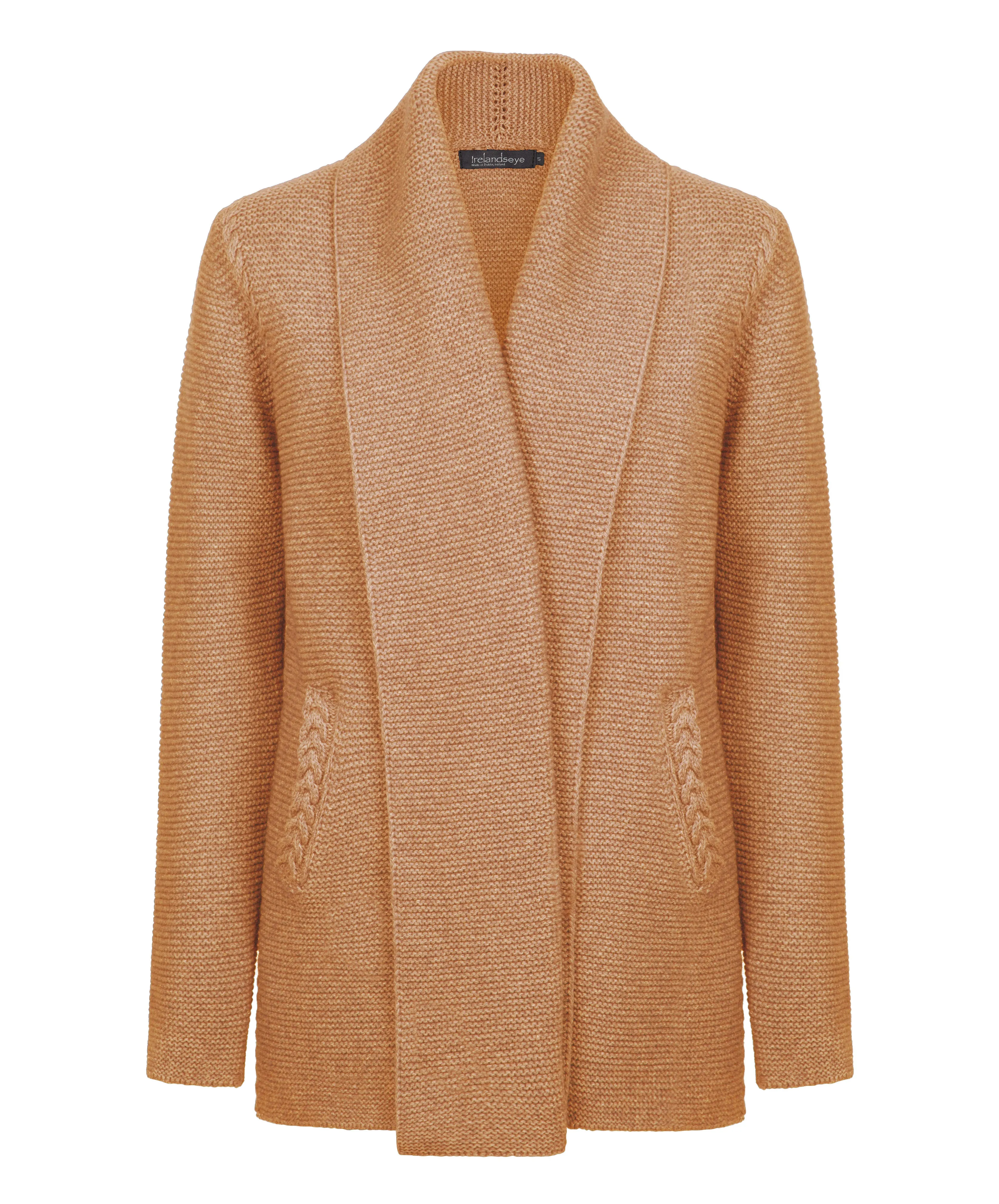 Womens Sutton Cable Cardigan Nutmeg